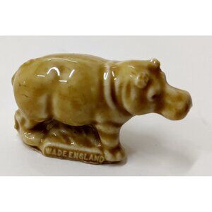 Wade Whimsies Land Vintage 80s Hippo English Porcelain Mini Figurine